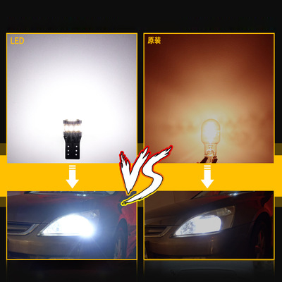 Set 2 đèn LED tín hiệu T10 18SMD 3014 Canbus 12V 6000K cho xe hơi