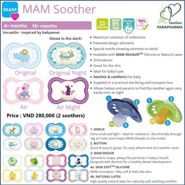 🇫🇷 Cặp 2 Ty Mam giả Ngày và Đêm dạ quang tất cả độ tuổi
