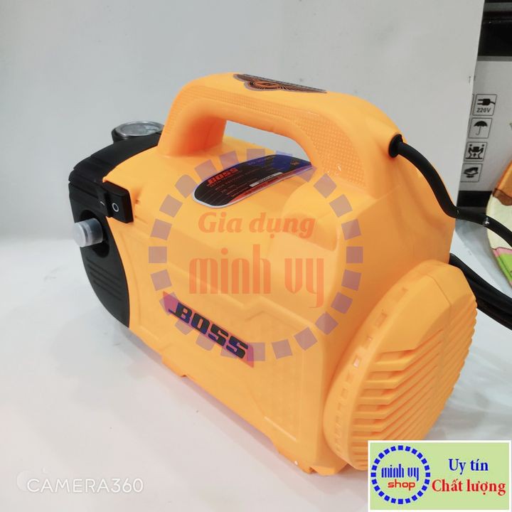 MÁY RỬA XE BOSS 2300W THẾ HỆ MỚI-tăng bình xit bọt tuyết và ống nối súng - tự hút nước