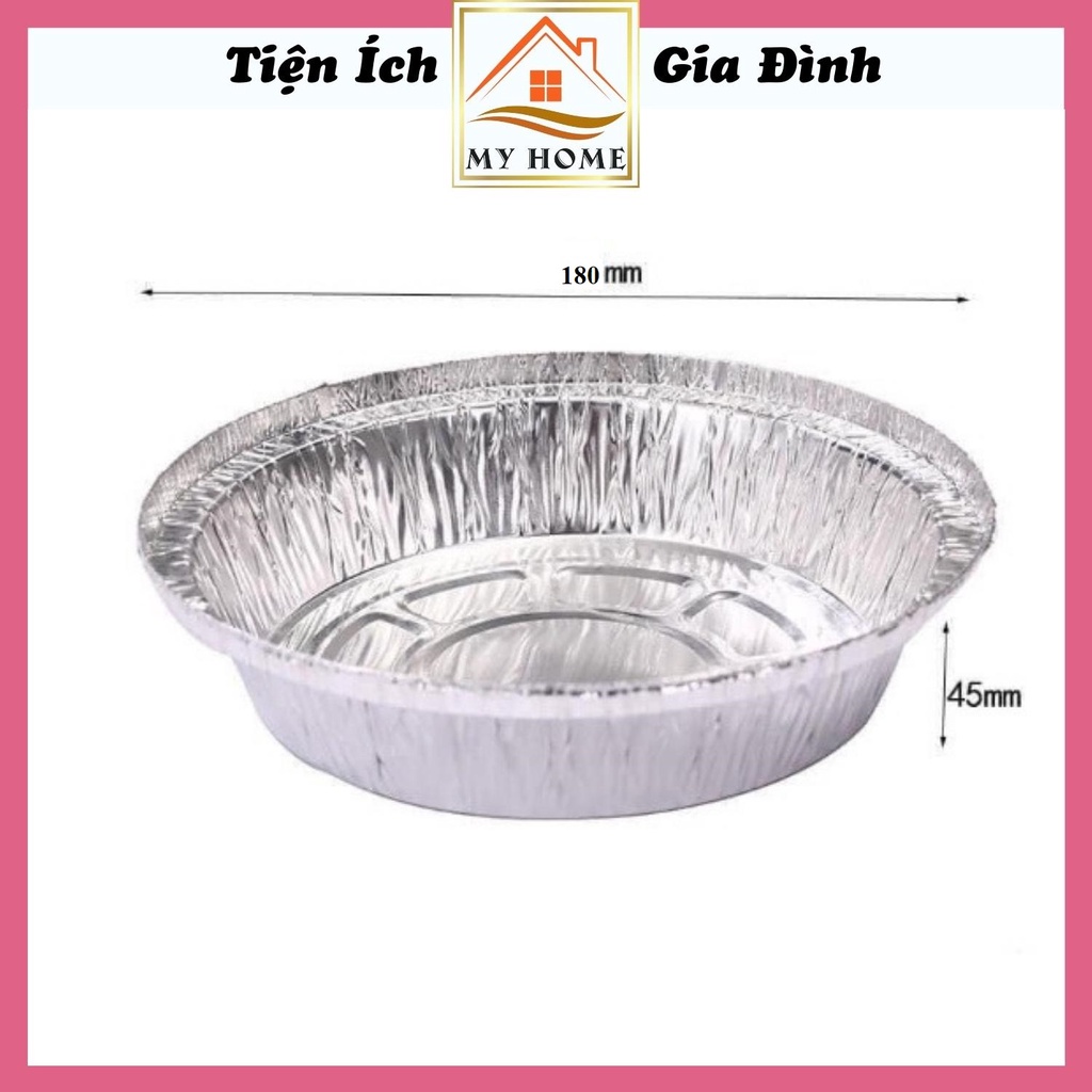 Set 10 khay bạc lót nồi chiên không dầu, khay bạc lót chống dính nồi, kích thước 18x4.5cm