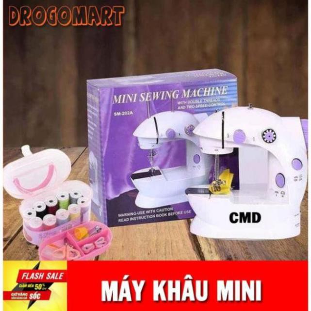 Máy khâu mini gia đình cầm tay tiện dụng Máy may CMD hỗ trợ may vá Bảo Hành 6 tháng