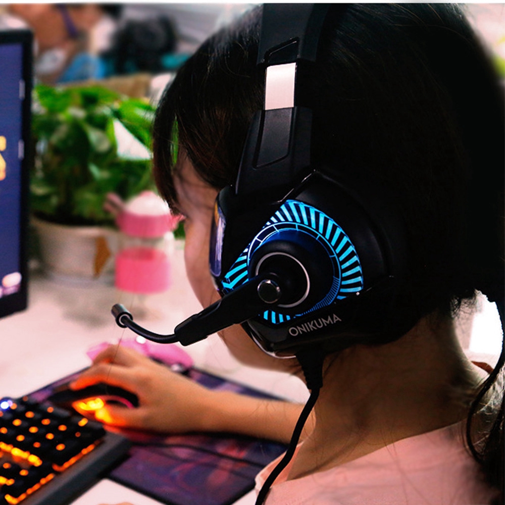 Tai Nghe Chơi Game ONIKUMA K6 LED RGB Tai Nghe Giảm Tiếng ồn Với Micrô