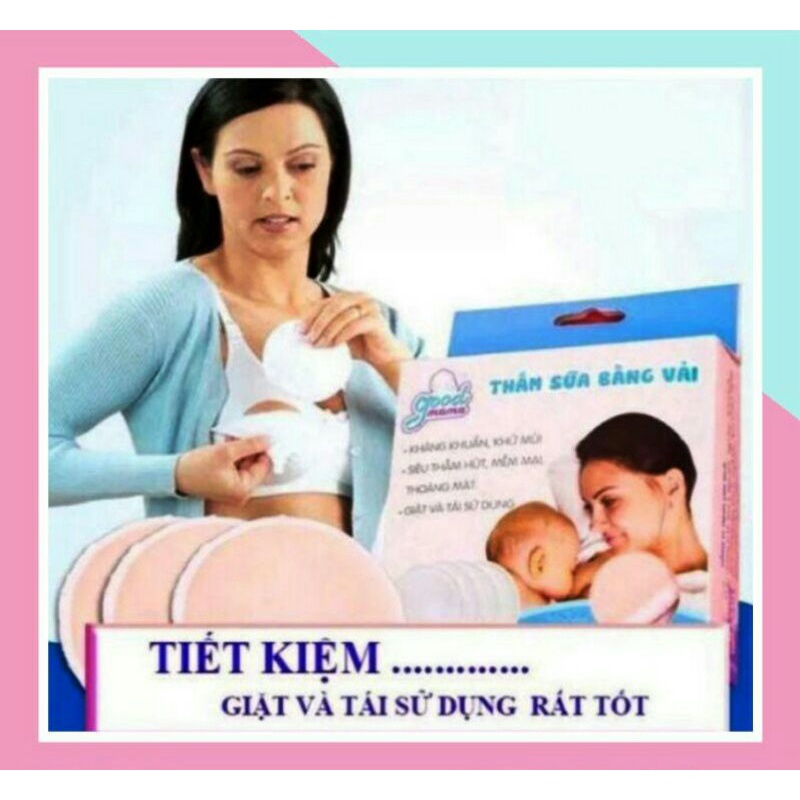 Miếng Lót Thấm Sữa Giặt Được Good Mama Hộp 8 Miếng