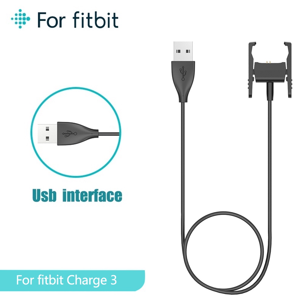 Sạc đồng hồ thông minh Cáp sạc từ tính Thích hợp cho Fitbit Charge 3 55cm/100cm TPE + Đế nhựa ABS