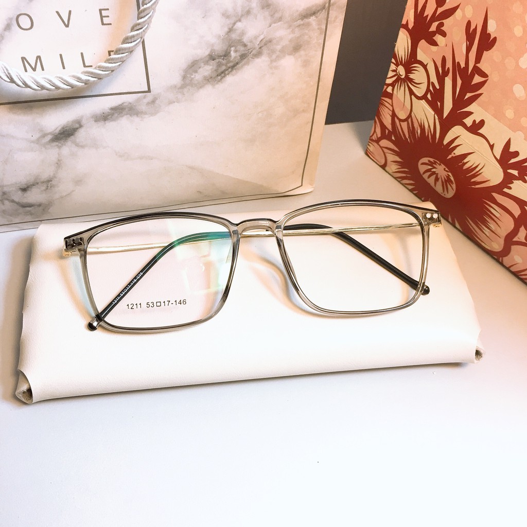 Kính vuông to thời trang chất liệu nhựa dẻo lõi kim loại bền dẻo dai đẹp 1211