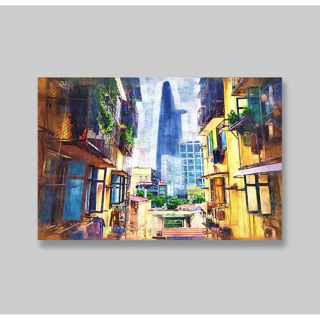 Tranh treo tường canvas - Bitexco view - 40x60cm