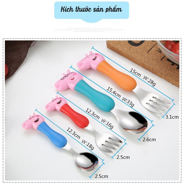 Bộ Thìa Dĩa Heo Pepa