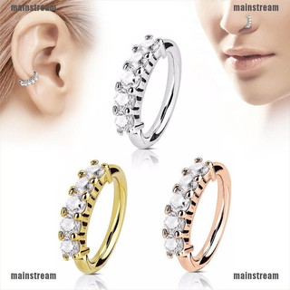 Khuyên Tai Đính Đá Bằng Thép Không Gỉ Thời Trang Chất Lượng Cao