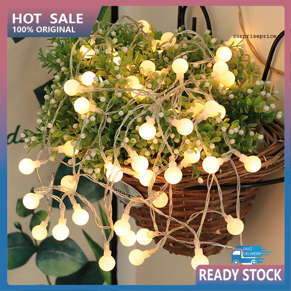 Dây đèn led 10/ 20 bóng hình quả cầu mini chống nước dùng trang trí tiệc cưới/ giáng sinh