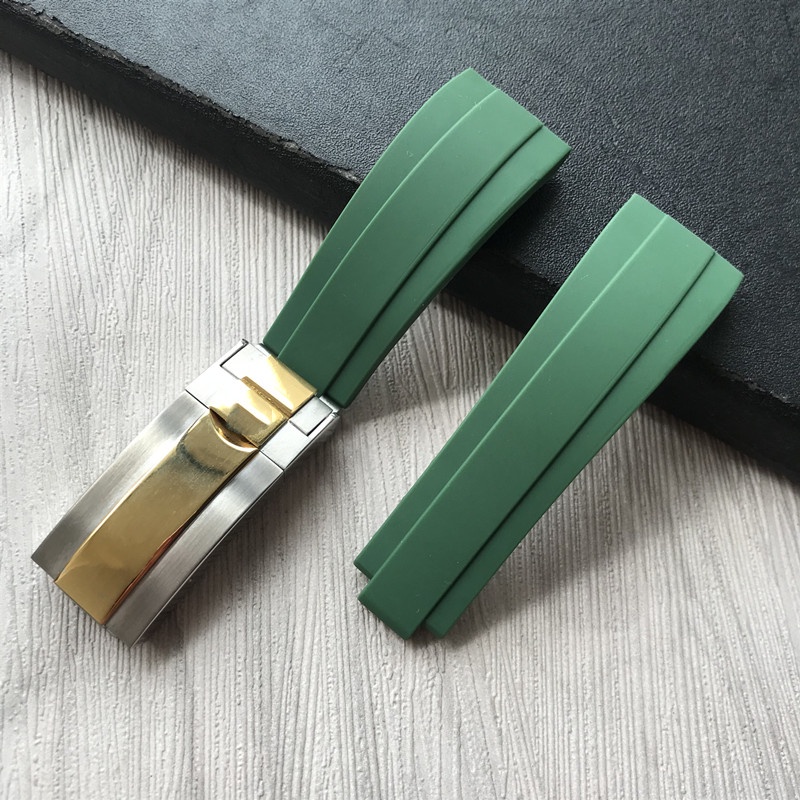 Phù Hợp Dây Cao Su 21mm Thấm Hút Sốc Cho Đồng Hồ Rolex