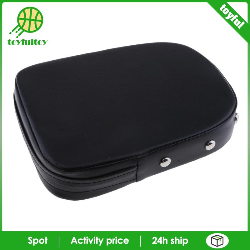 Đệm Tựa Lưng Bằng Da Tổng Hợp Màu Đen Thông Dụng Cho Harley Yamaha Honda