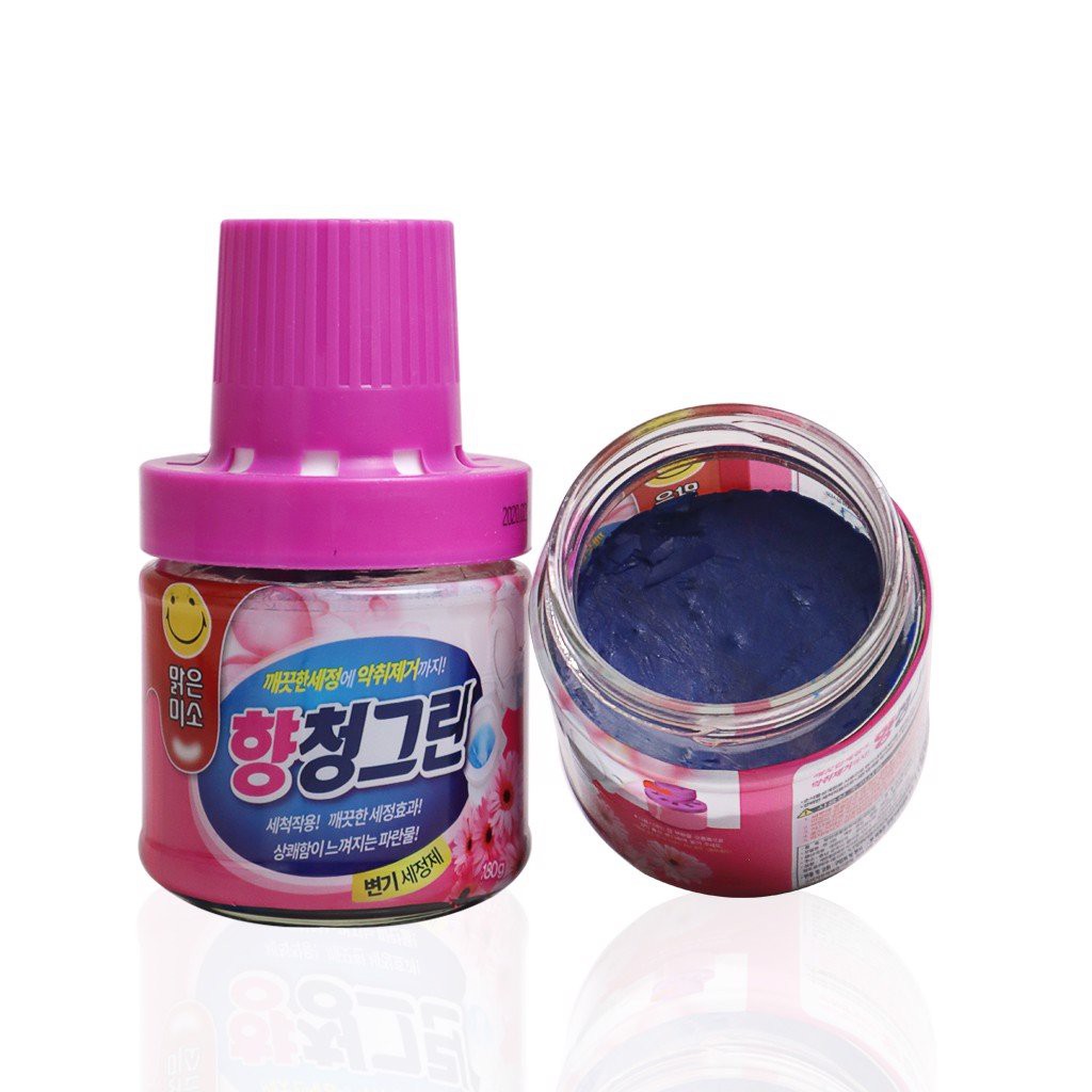 Cốc thả bồn cầu khử mùi Hàn Quốc hương hoa 150g - nắp hồng