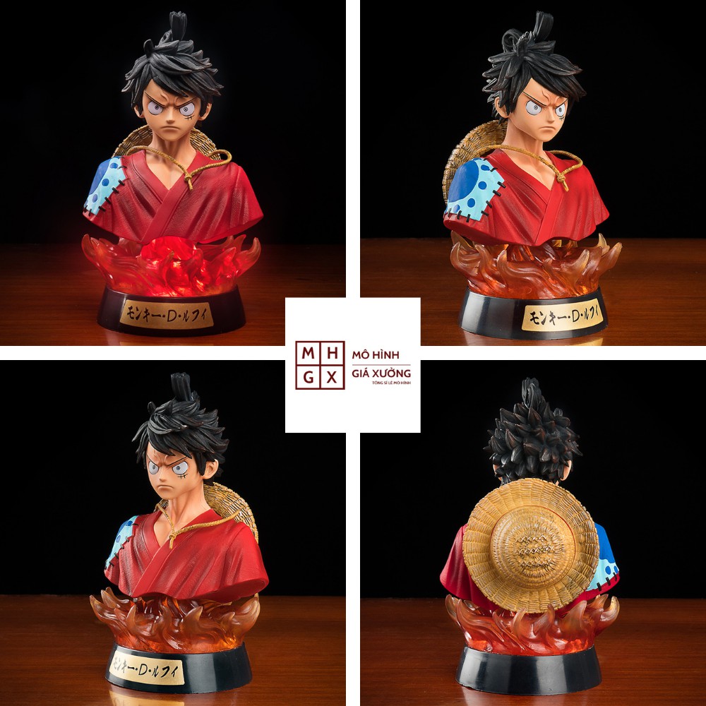 Mô Hình Tượng Bán Thân Luffy Mũ Rơm Cao 16cm Có Đèn Led  REB - Figure Tượng One Piece Vua Hải Tặc