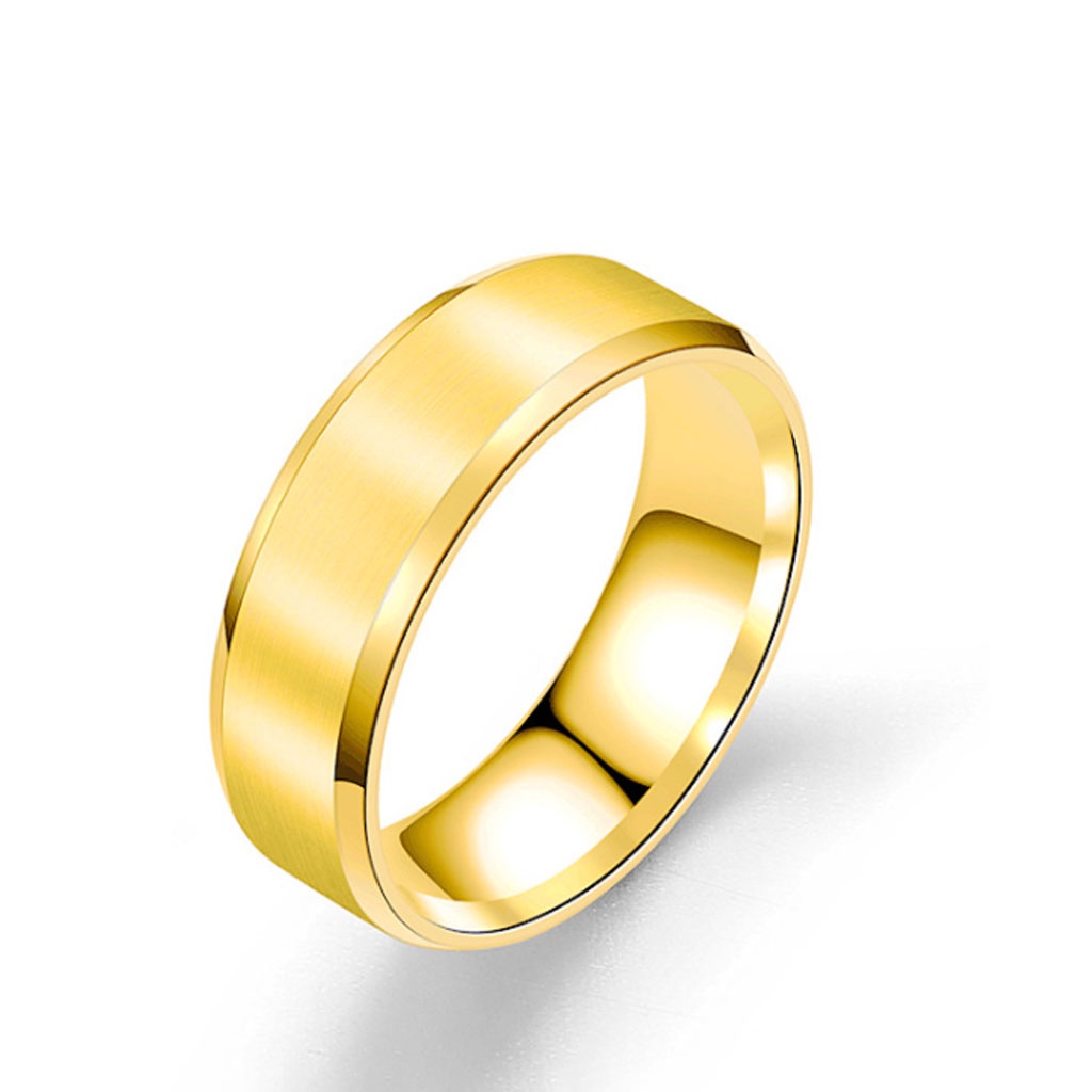 Nhẫn nam nữ, nhẫn trơn thép titan không gỉ, thời trang cá tính cực ngầu