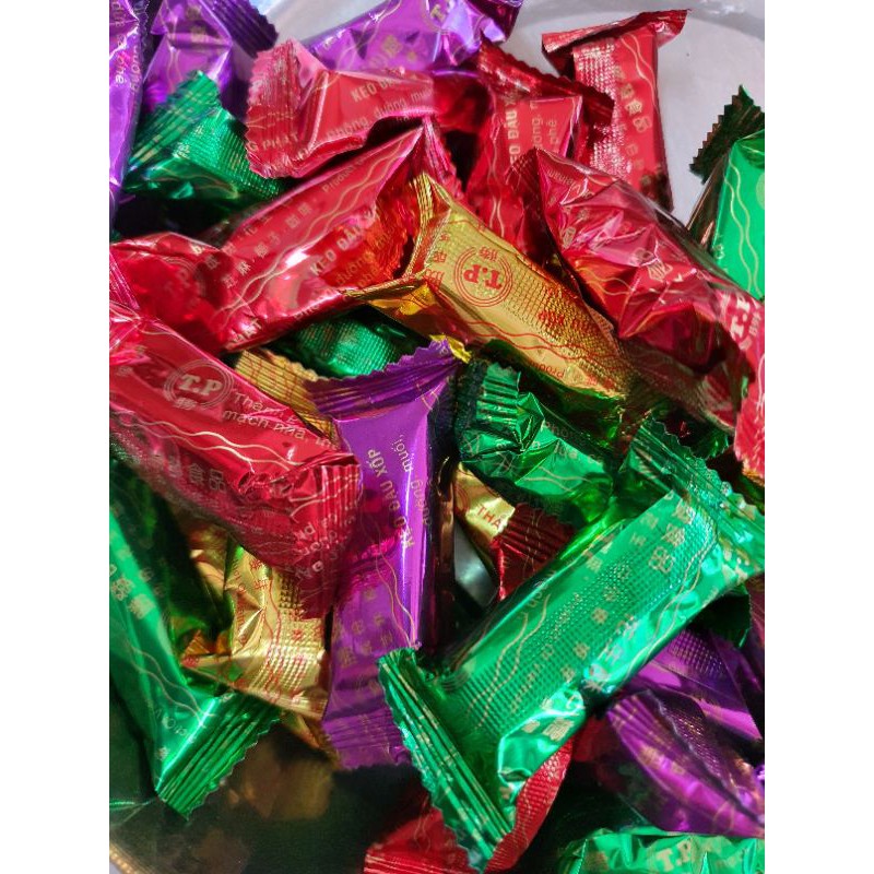 Kẹo đậu phộng xốp đủ vị đủ màu 500gr HSD:2024