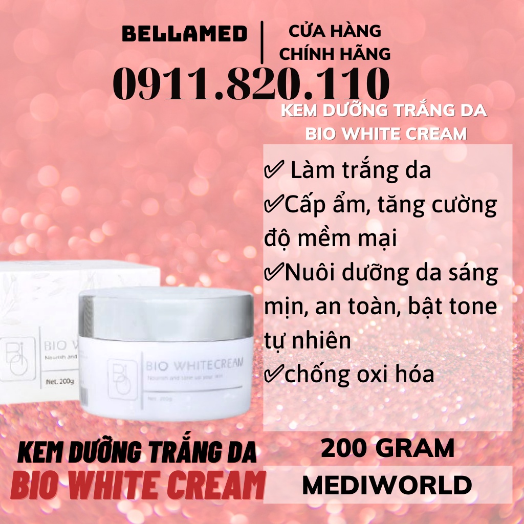 Kem dưỡng trắng da Bio white cream - giúp bật tone da an toàn 200g / Mediworld