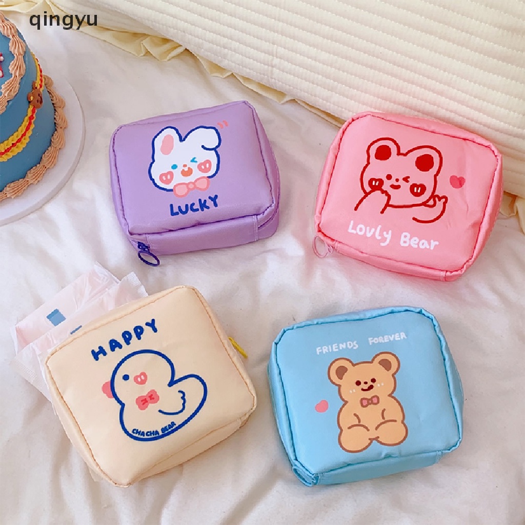 Qingyu Túi Đựng Băng Vệ Sinh Chìa Khóa Tai Nghe Tiện Dụng