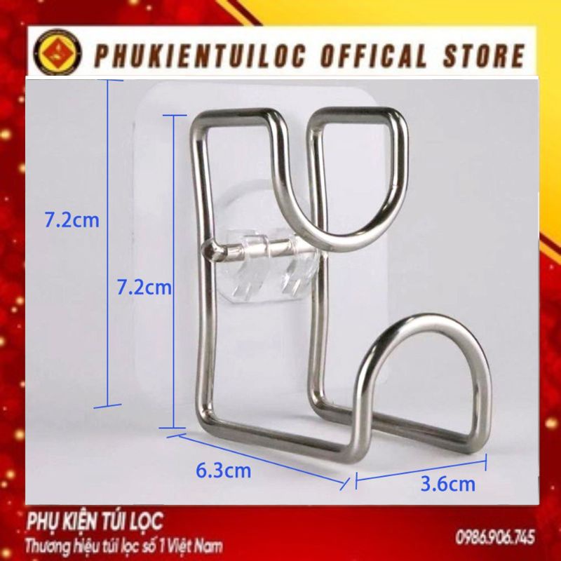 MÓC TREO Thau, CHẬU Khung Sắt U1 - Móc Dính Tường Inox 304 Treo Đồ Dùng Nhà Bếp - Khô Ráo - Sạch Sẽ- Phukientuiloc.com