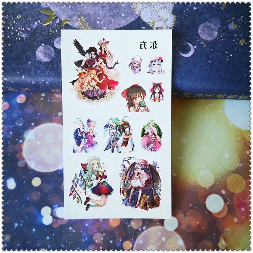 ❣️ 1 Tấm Hình Xăm Dán Chủ Đề Phim Hoạt Hình touhou project series 01 ❣️ Hình Xăm Dán Tay Chân Chống Nước Quyến Rũ