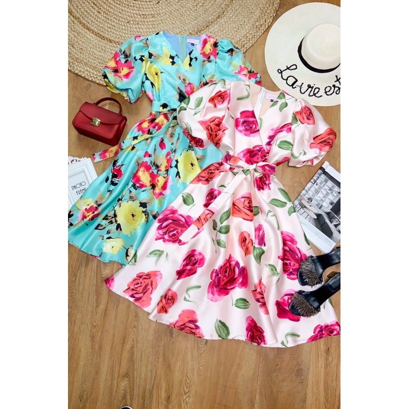 [Hình Thật] Đầm Hoa Xoè_Cao Cấp_Nông Minh Giang