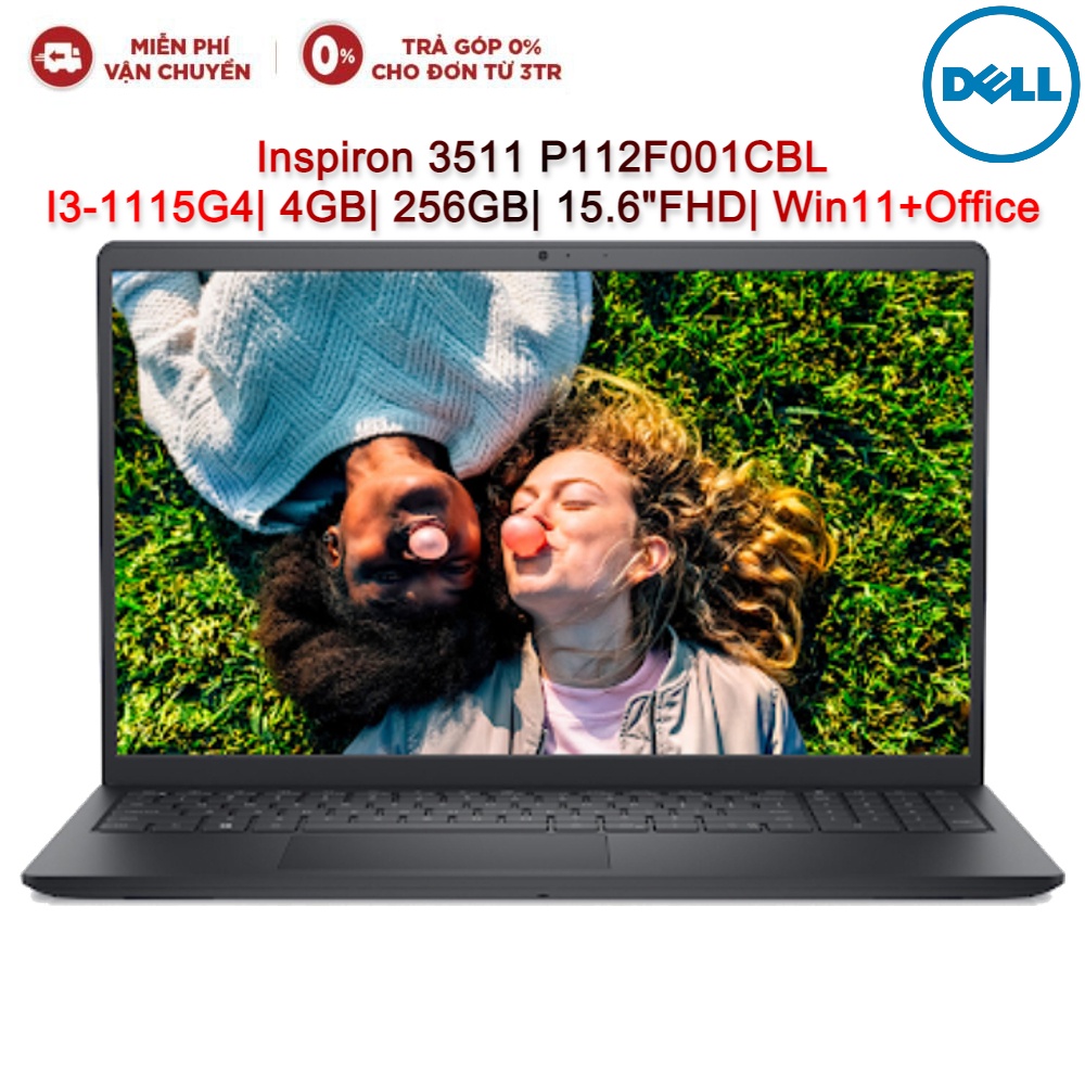 Laptop DELL Inspiron 3511 P112F001CBL I3-1115G4| 4GB| 256GB| 15.6&quot;FHD| Win11+Office