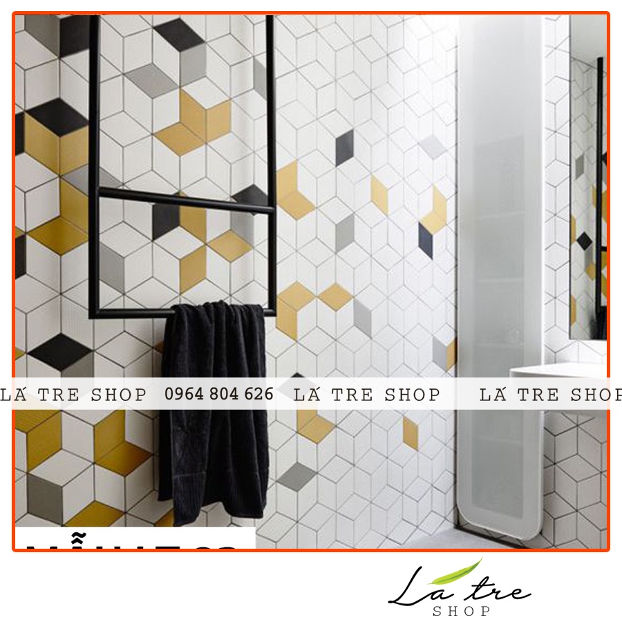 Đề can gạch bông dán bếp tường dán nhà tắm decor chịu nhiệt dễ lau chùi đề can loại 1 - tấm lớn dài 2m Boxline 0202