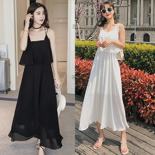 Đầm nữ hai dây xếp tầng thời trang