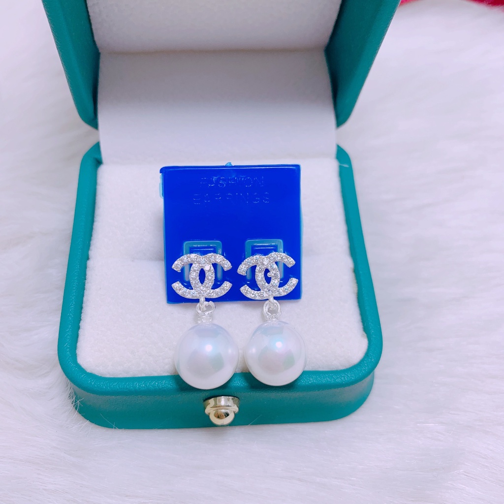 Bông tai nữ chữ x đính đá nhỏ chuẩn bạc ta siêu xinh đẹp - Kho sỉ bạc Nhất Linh