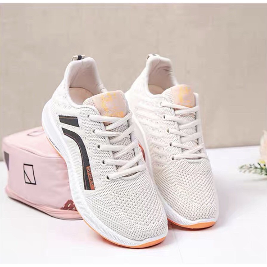 Giày sneaker thể thao nữ chất da pha lưới cực phong cách