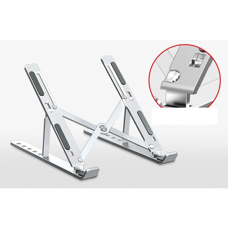 Giá đỡ Laptop N3 chất liệu bằng nhôm có thể gấp gọn, điều chỉnh độ cao, nhỏ gọn, tiện lợi