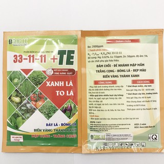 Phân bón vi lượng 33 – 11 – 11 + TE