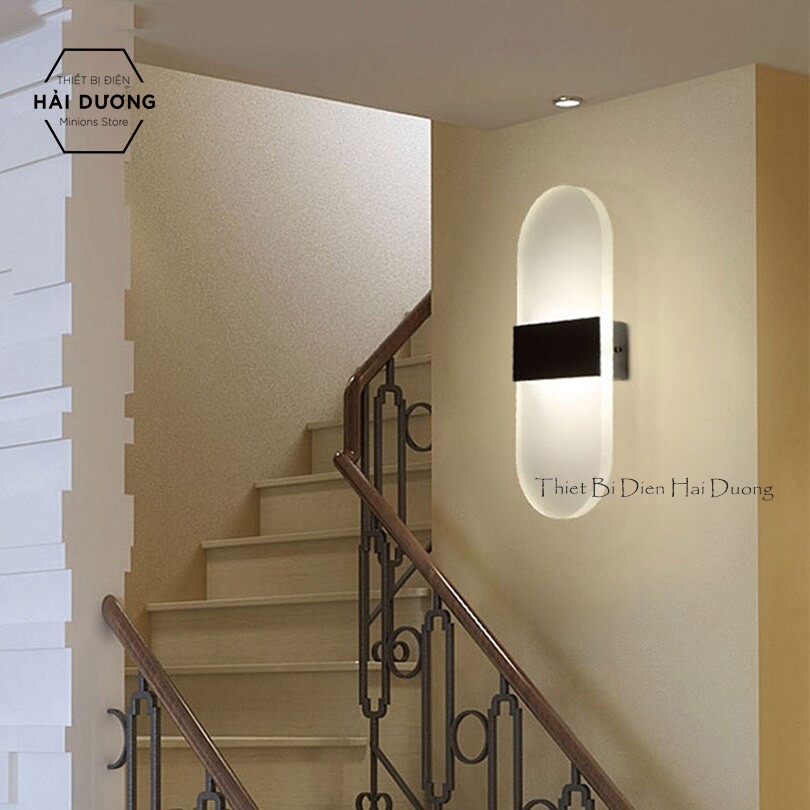Đèn Led Gắn Tường Decor Hình Oval TN142 - 3 chế độ ánh sáng Trắng/Vàng/Trung Tính - Có Video - BH 1 năm Energy Green LT