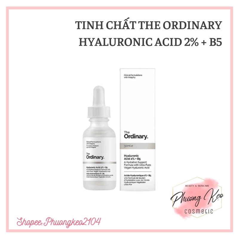 [ HÀNG CÓ SẴN]  Serum The Ordinary Hyaluronic Acid 2%+ B5 cấp nước, phục hồi da 30ml