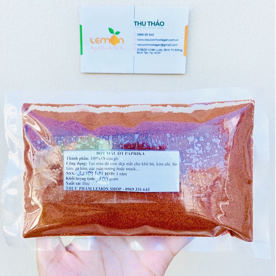 [100g-500g] Màu ớt Paprika - Bột ớt cựa gà Đức nguyên chất không cay tạo màu cho khô bò, kim chi, bò hầm