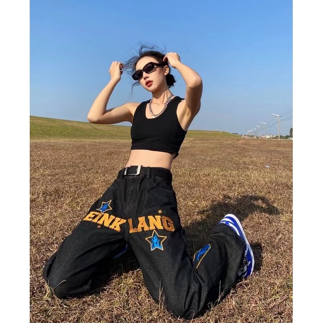 quần jean ống rộng đồ đôi thời trang quần jean nam cao cấp phong cách Hàn Quốcquần jean nữ chất đũi cao cấp quần baggy jean trẻ tuổi retro quần jean nam ống đứng