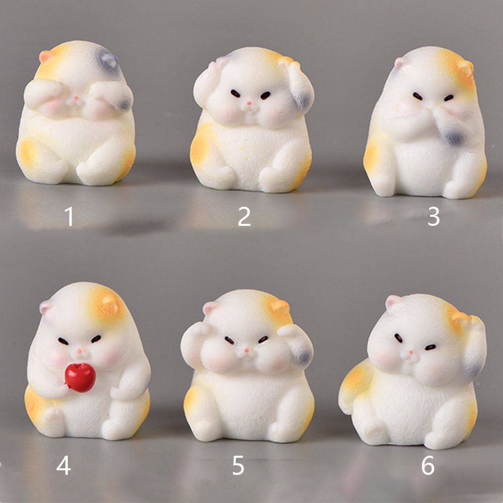 Mô hình chú mèo mini dễ thương dùng trang trí tiểu cảnh DIY