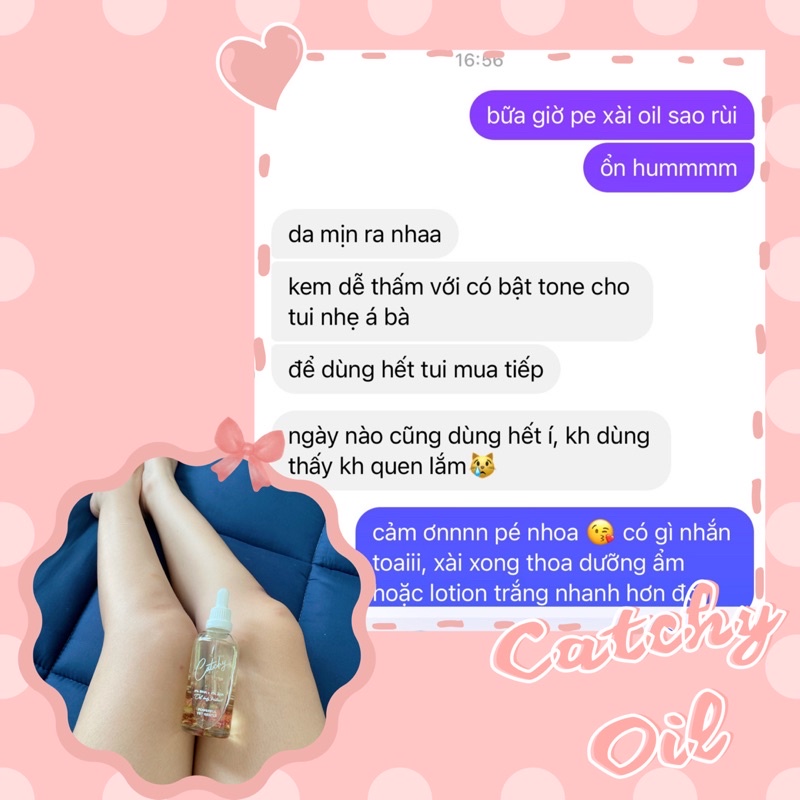 Dầu dưỡng cơ thể làm sáng da, tẩy tế bào chết hoá học CATCHY DERMALOGY 4%BHA+ 2%AHA OIL BODY TREATMENT