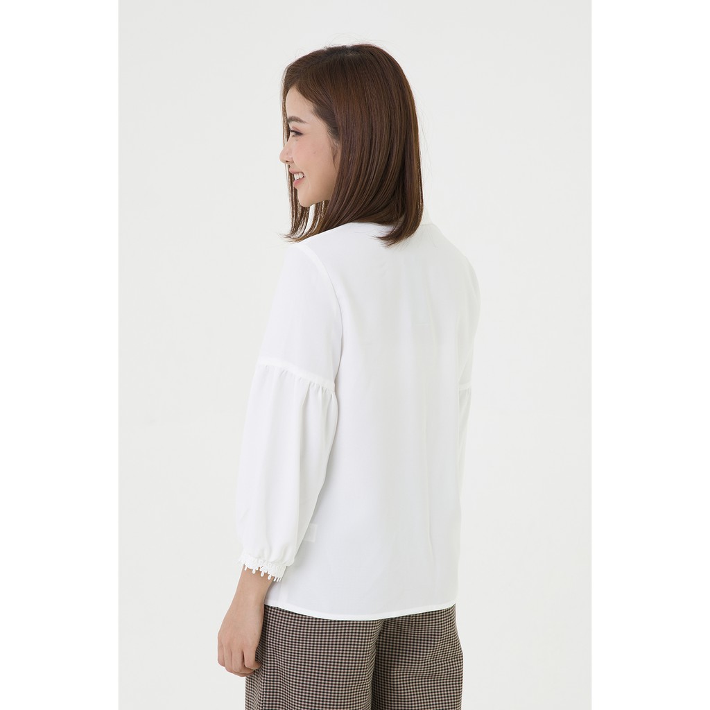 Áo Sơ Mi Nữ Tay Nối Ren Lamer L61H20Q011