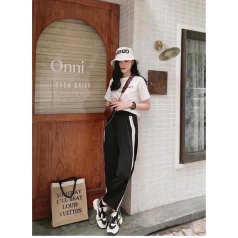 Quần xuông umi xẻ gấu siêu đẹp chất mềm mịn không xù lông quần ống rộng thời trang Banamo Fashion sớ 2 sọc xẻ gấu 903