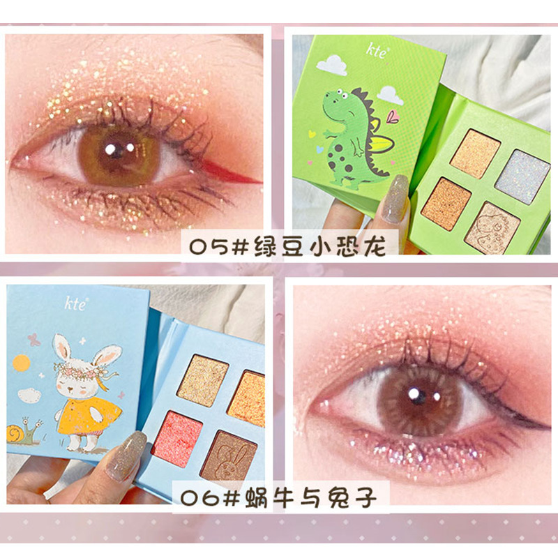 Bảng phấn trang điểm mắt KTE 4 màu sắc ngọt ngào Pearlescent Matte Eyeshadow Palette | BigBuy360 - bigbuy360.vn