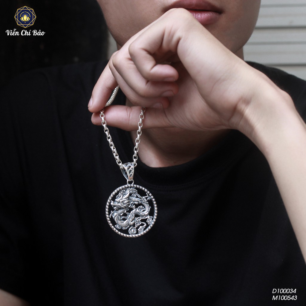 Mặt dây chuyền bạc nam mãnh long quá hải chất liệu bạc Thái 925 mạnh mẽ thương hiệu Viễn Chí Bảo M100543