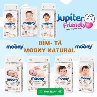 Bỉm - Tã Moony Natural nội địa Nhật size (dán NB63, S58, M46, L38- Quần M46, L36, XL32)