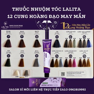 Thuốc nhuộm tóc LALITA biểu tượng 12 cũng hoàng đạo may mắn, màu thời trang không tẩy tóc