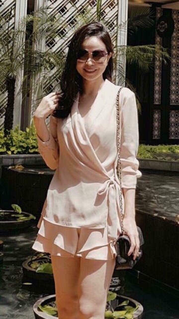 Áo sơ mi vạt chéo chất voan siêu mịn clip áo | BigBuy360 - bigbuy360.vn