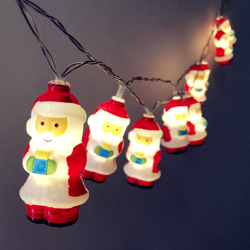 Dây đèn LED hình ông già Noel trang trí giáng sinh năm mới