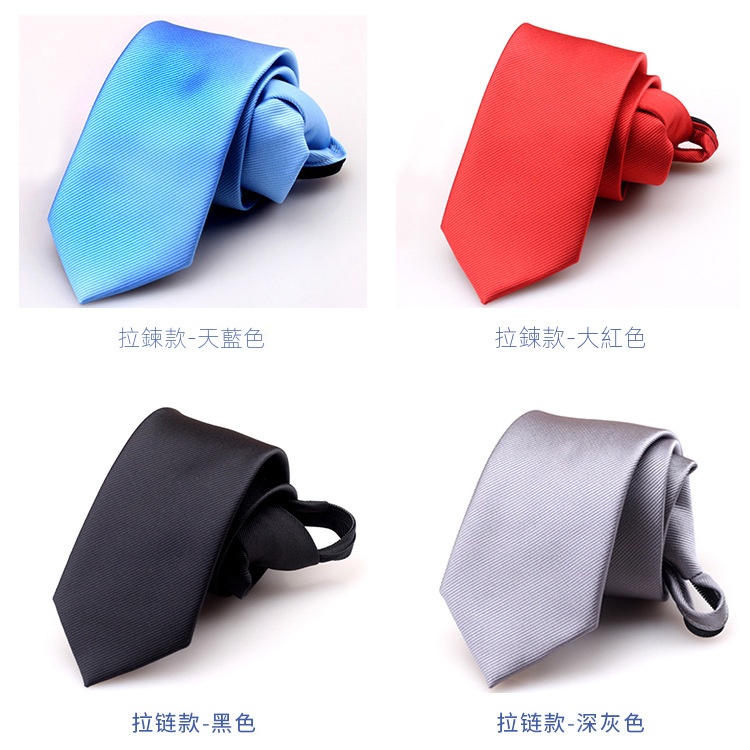 Cà Vạt Công Sở Chuyên Nghiệp Có Khóa Kéo Phong Cách Hàn Quốc Lịch Lãm 24H