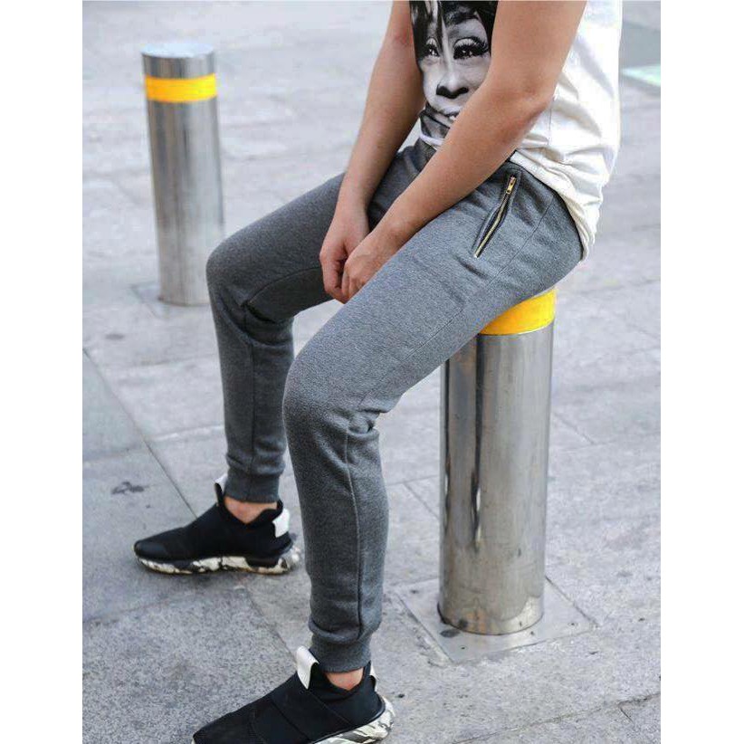 &lt;FREE SHIP&gt; Quần jogger vải thun nỉ co giãn dày dặn
