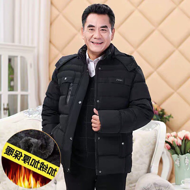 Áo phao trung niên cho bố lót lông siêu ấm | BigBuy360 - bigbuy360.vn