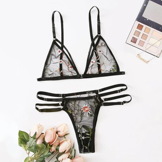 Bra New Sexy Fashion G-String Thongs Lingerie Flower Lace