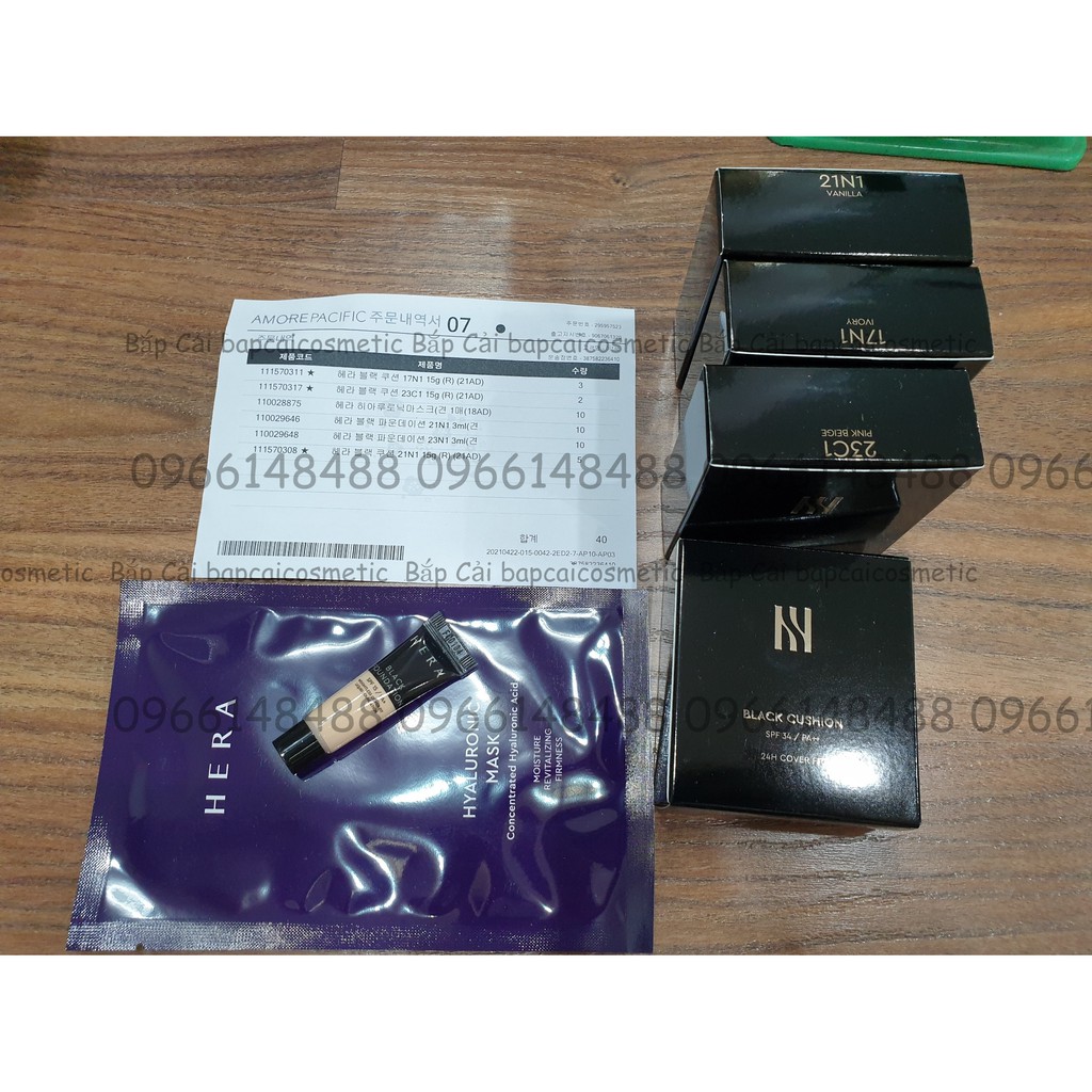 MBC-mIni KEM NỀN HERA BLACK FOUNDATION SPF15/PA+ WEIGHTLESS COVER FIT LIQUID FOUNDATION 10ml và 3ml